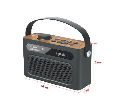 Портативная беспроводная Bluetooth-колонка с часами и дисплеем, цифровое радио, сабвуфер, колонка, колонка