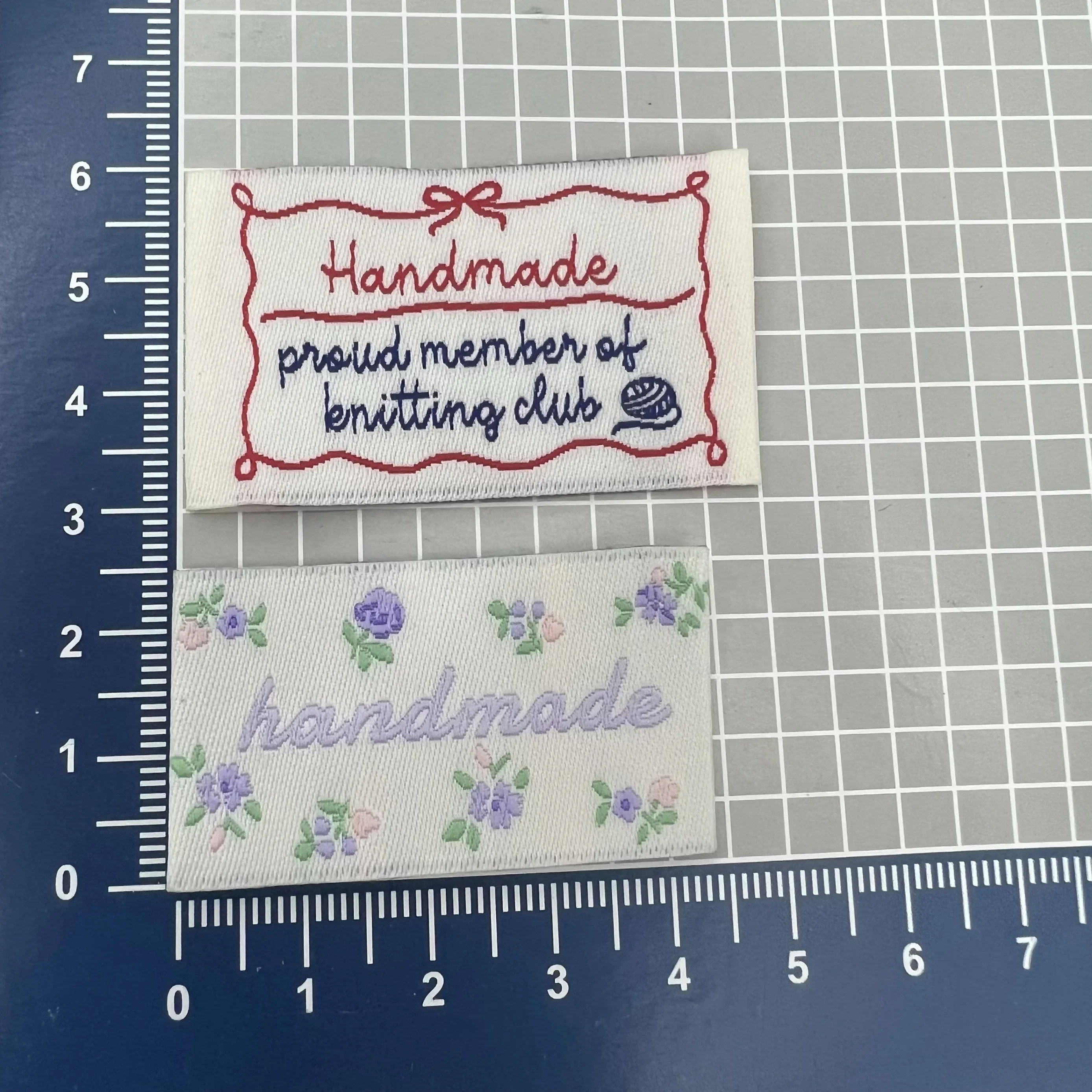 Stock cloth label, handmade DIY weaving label, weaving mark embroidery label
