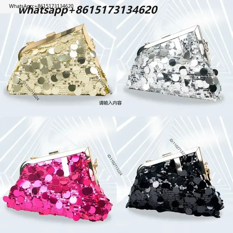 High End Sequin Dinner Bag Elegant Evening Clutch for Women Versatile Party Handbag Suitable for Dress and Social Occasions