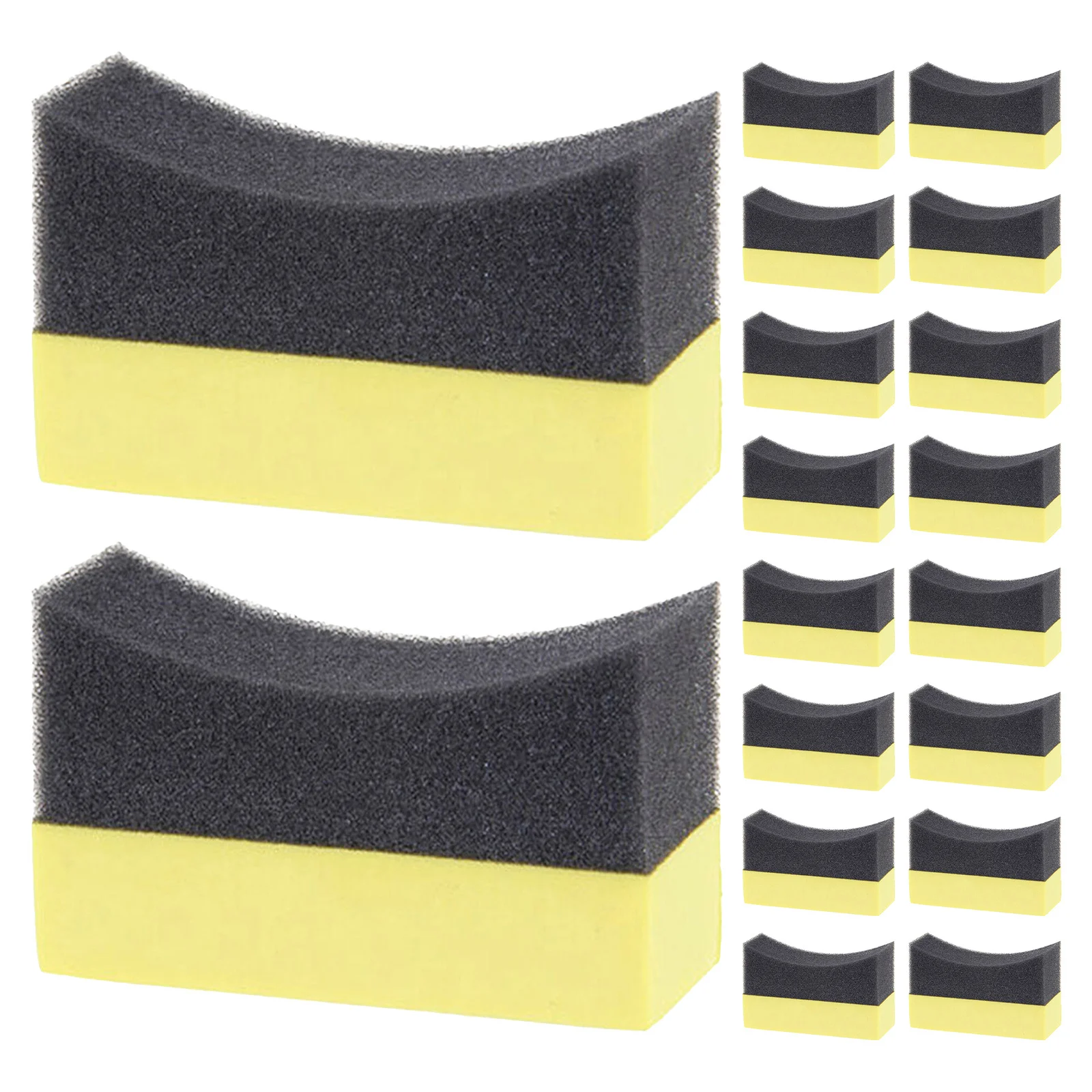 

30Pcs Car Detailing Sponge Reusable Tire Shine Applicator with Corner Reach Design for Car Wash Rim Cleaner Waxing Performance