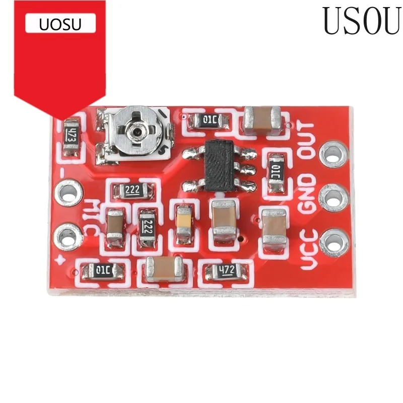 Electret Microphone Preamplifier Module 5-30dB Adjustable Gain Mic Front-end Module Low Noise Pickup Module DC 3-5V