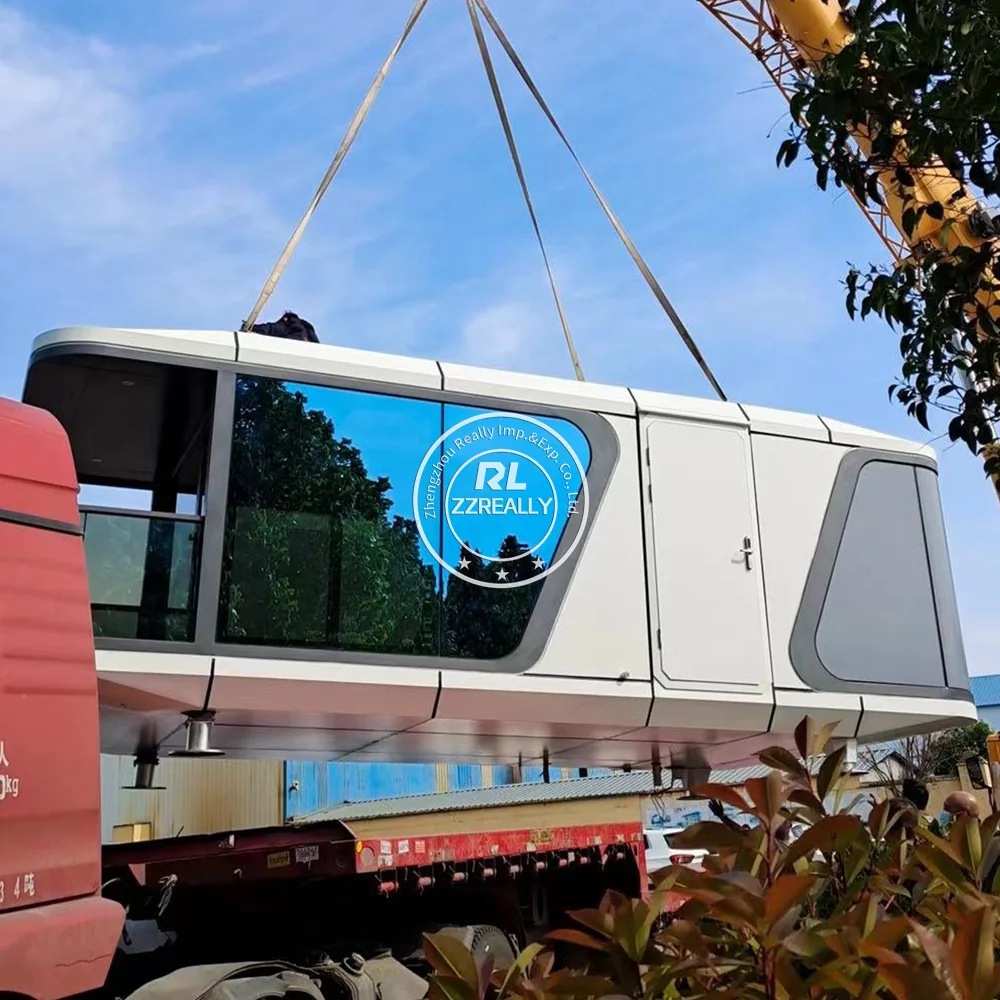 プレハブモバイルハウスコンテナ,ポータブルスペースカプセル,高級ホテル