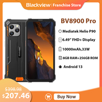 Blackview BV8900 Pro,6.49'' Rugged NFC Phone with Fingerprint Unlock,8GB+256GB 10000mAh Android 13,16MP+64MP Camera,33W Outdoor