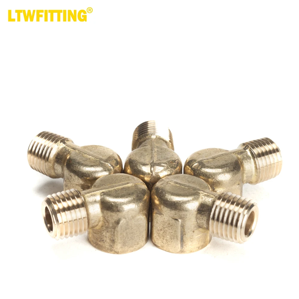 

LTWFITTING Brass Pipe 90 Deg 1/4-Inch NPT Street Elbow Forged Fitting Fuel Air Boat(Pack of 5)