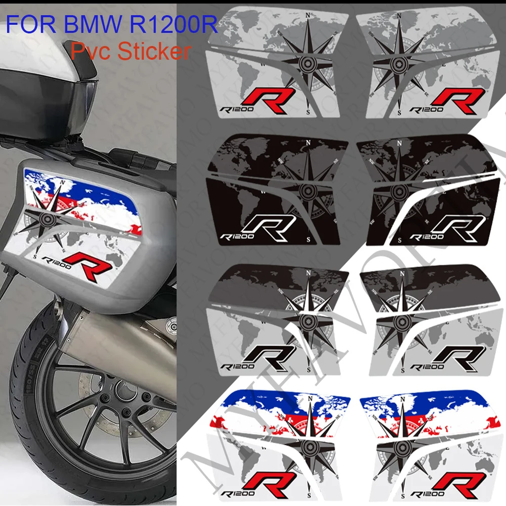 

Motorcycle Decals For BMW R1200R R 1200 R1200 R Tank Pad Trunk Luggage Cases Panniers Stickers Decals Rear trunk