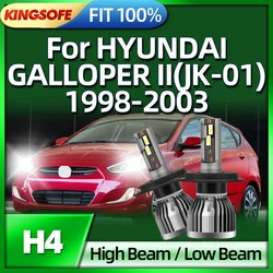 KINGSOFE Led Headlights H4 Car 6000K White Auto Lamps 30000Lm For HYUNDAI GALLOPER 2 JK-01 1998 1999 2000 2001 2002 2003