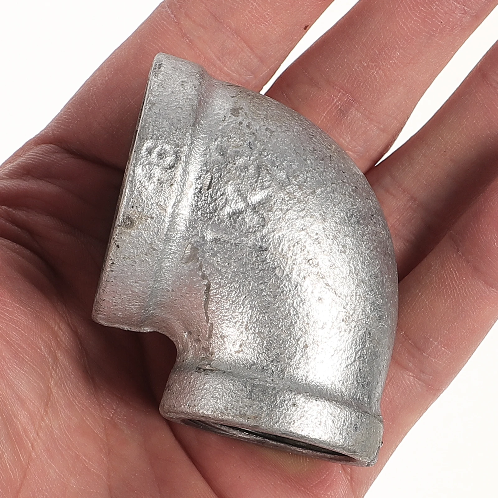 Rustic 1 Inch To 3/4 Inch Outlet Elbow Connector Galvanized Iron Fitting Corner Joint For Industrial Furniture Shelving