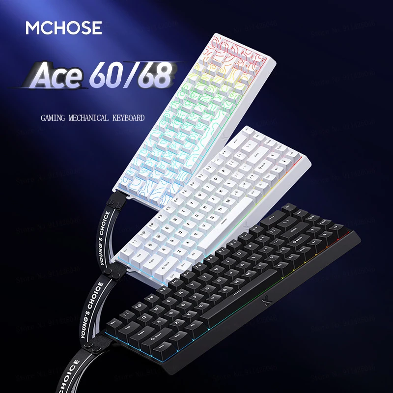 

MCHOSE Ace 68/60 Magnetic Shaft Mechanical Keyboard Pro Gaming Desktop Custom Keyboard Boys' Birthday Gift