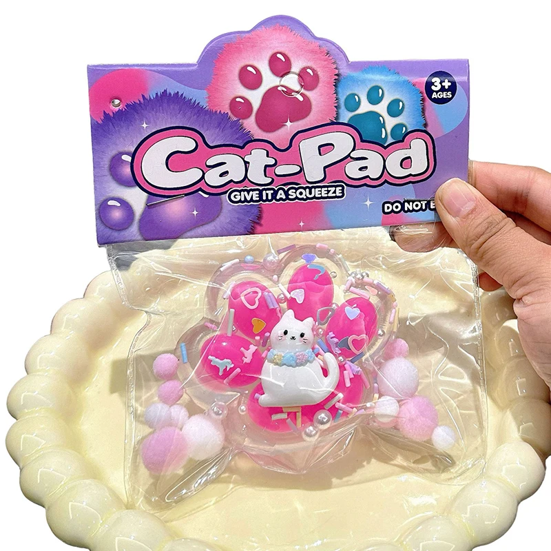 Super Morbido Silicone Pizzico Antistress Artiglio di Gatto Giocattolo di Decompressione Carino Zampa di Gatto Nero Spremere TPR Giocattoli Sensoriali Per I Bambini Regalo Per Adulti