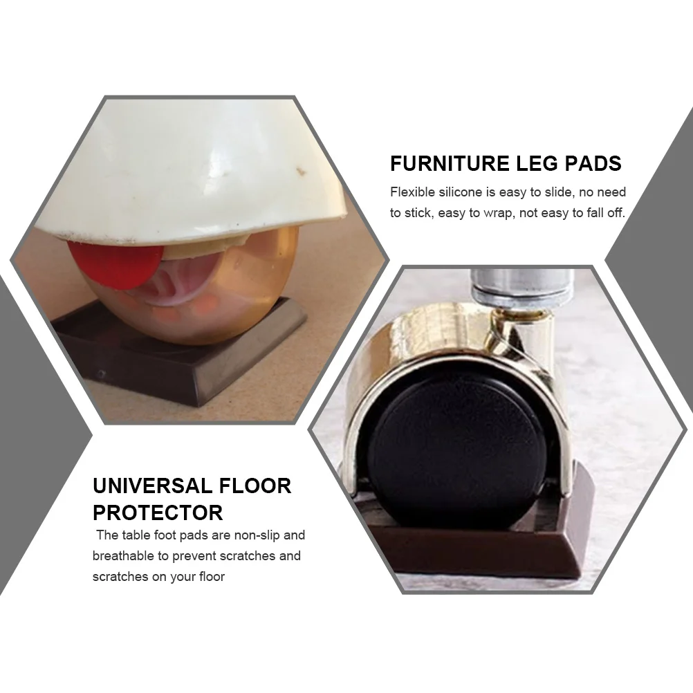 10 قطعة الأثاث البلاستيكي الساق حماة غير زلق كرسي يغطي منصات الأرضية لبلاط الباركيه الخشبي خدش الحد من الضوضاء #6