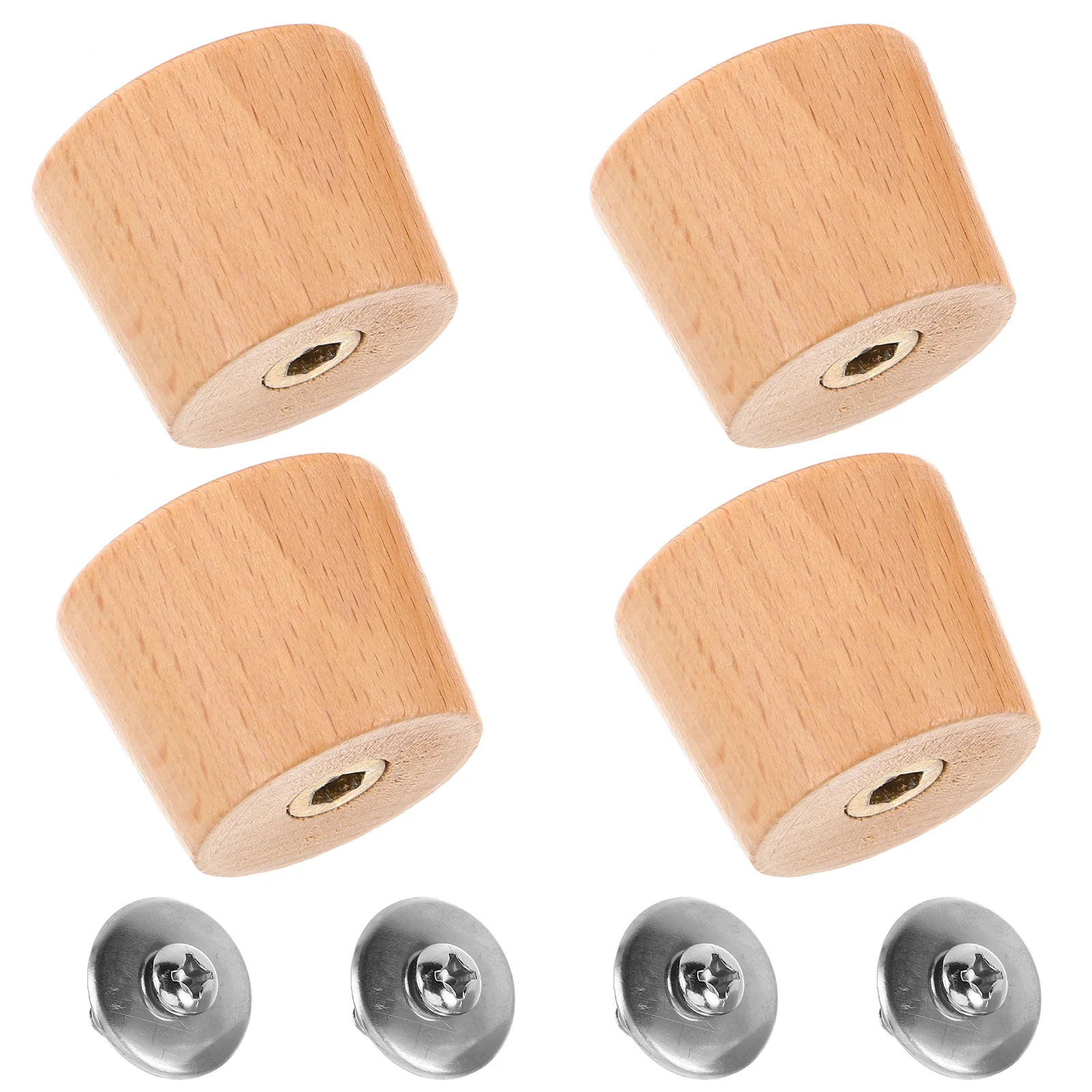 

8Pcs Wooden Pot Lid Knobs Set - Strong Grip Replacement Handle for Saucepan and Kettle - Multipurpose Heat Resistant Cookware
