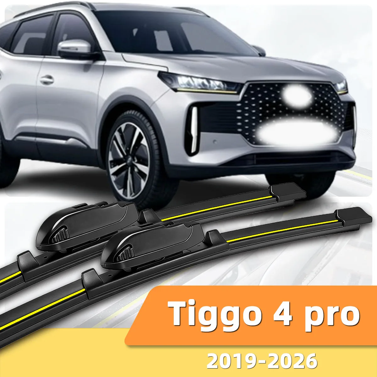 

2PCS Car Wiper Front Windshield Wiper Suitable For Chery Chirey Tiggo 4 Pro (2019-2026) All-Weather High-Definition Silent Wiper