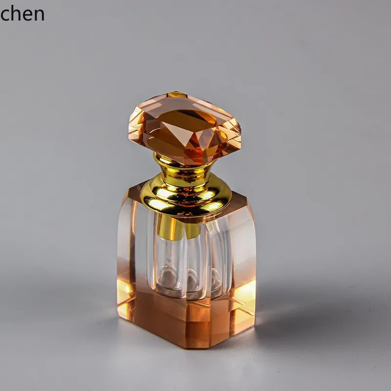 CZ crystal perfume bottle portable travel cosmetic serum dispenser bottle crystal black essential oil bottle