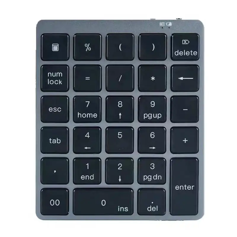 Wireless Numeric Keypad Protable Aluminium Alloy Bluetooth Keyboard Cover For Ipad Android Windows phone Mackbook Tablet