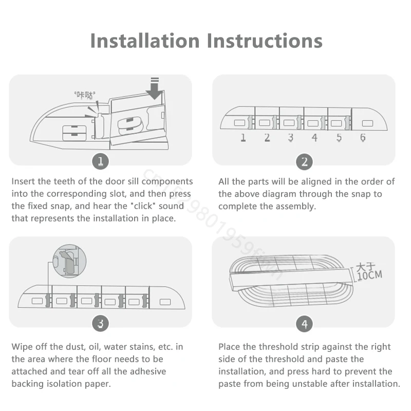 Universal Sweeping Robot Vacuum Cleaner Door Threshold Strip Standard Version With Extensions Replacement Parts