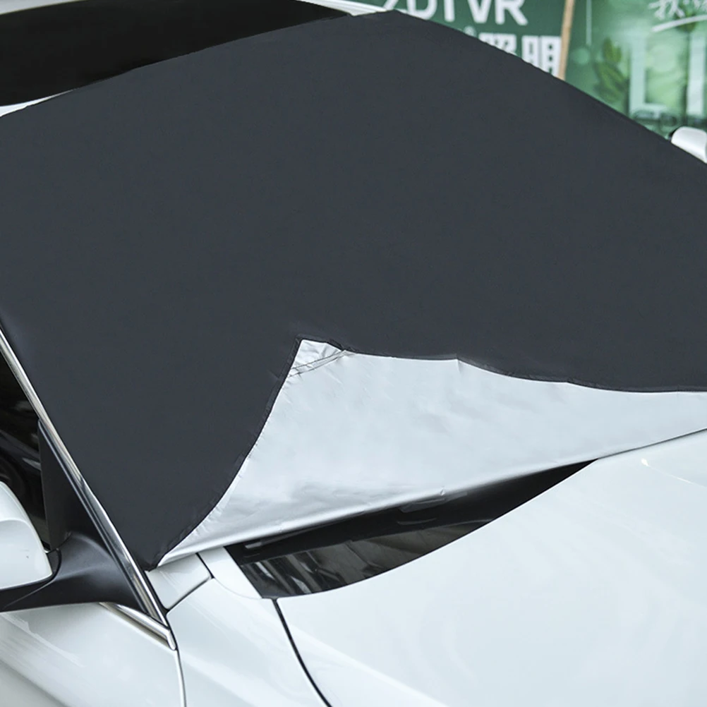 

Windshield Cover Car Snow Protector Sun Shade Frost Universal Size Lightweight Black For Most Cars Prevent Snow Rays Dust