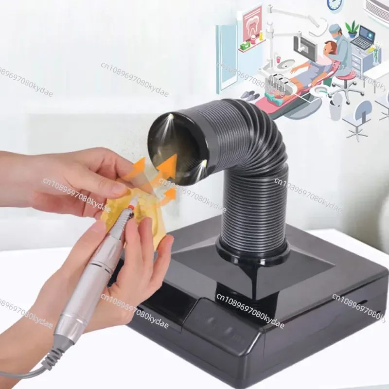 Portable Fume Extractor LED Light Smoke Absorber for Nail Salon Soldering Grinding