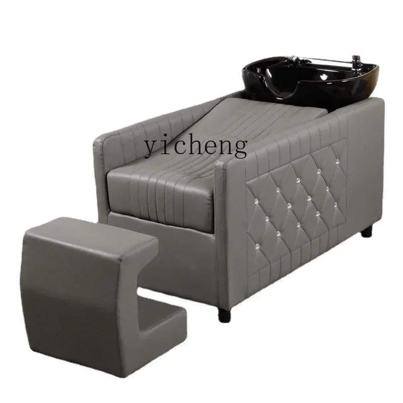 

YY Shampoo Chair for Hair Salon Salon Bed Hair-Washing Chair Flushing Bed Ceramic Basin Salon Shampoo Bed