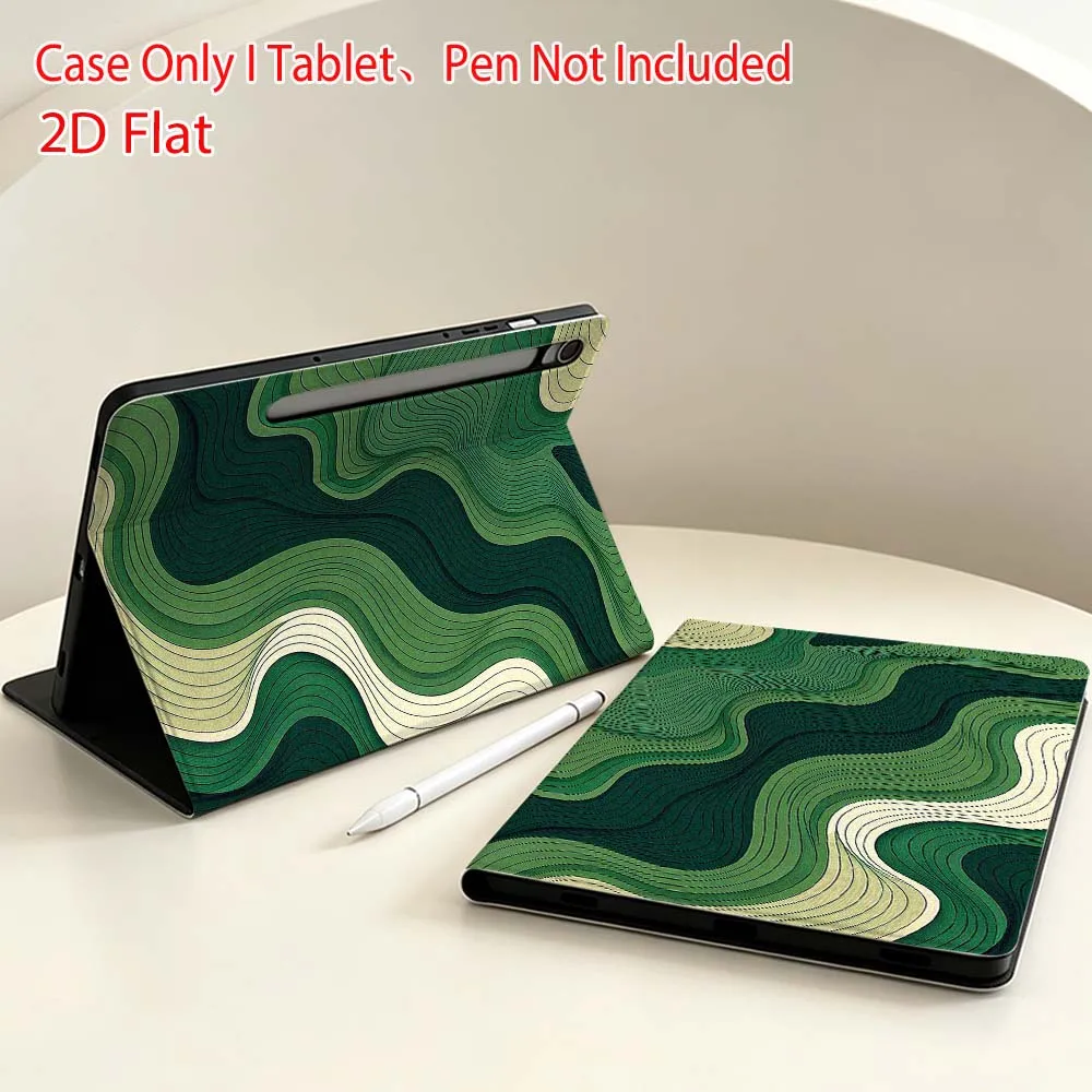 Water Ripple Double Soft For Samsung Galaxy Tab S11 S10 S9 S8 S7 S6 A9 A8 A11 Lite FE Plus Pen Tray Tablet Case