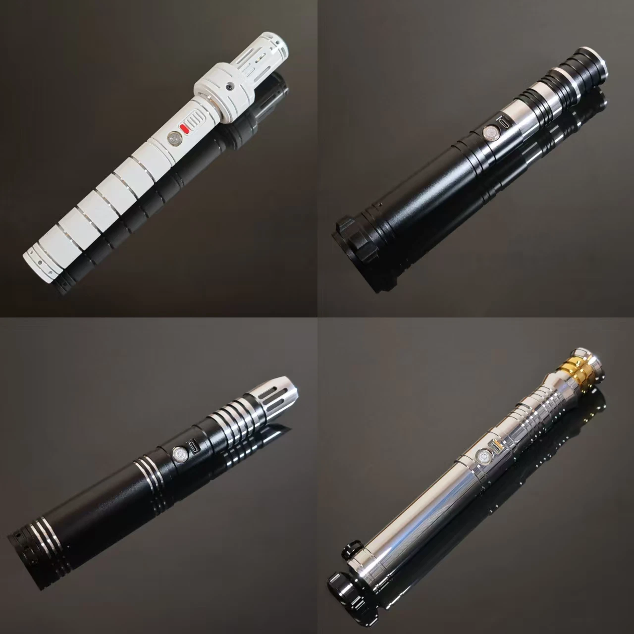 

Lightsaber Metal Hilt No Electronics Laser Sword Fits Neopixel RGB Proffie 2.2 C Port Electronic Chassis Dueling JS Light Saber