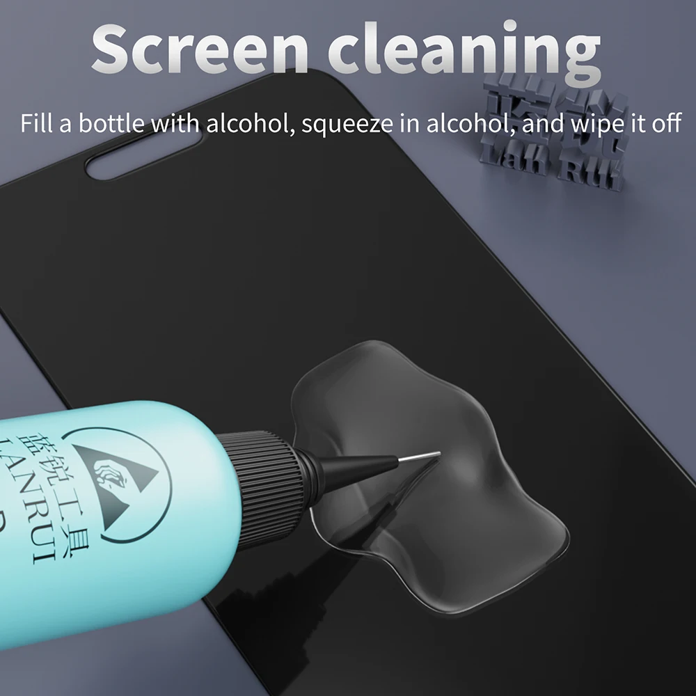 Lanrui 60ML Syringe Small Empty Bottle Alcohol Bottle Anti-static Syringe Adhesive Bottle with Needle Plastic Container Tools