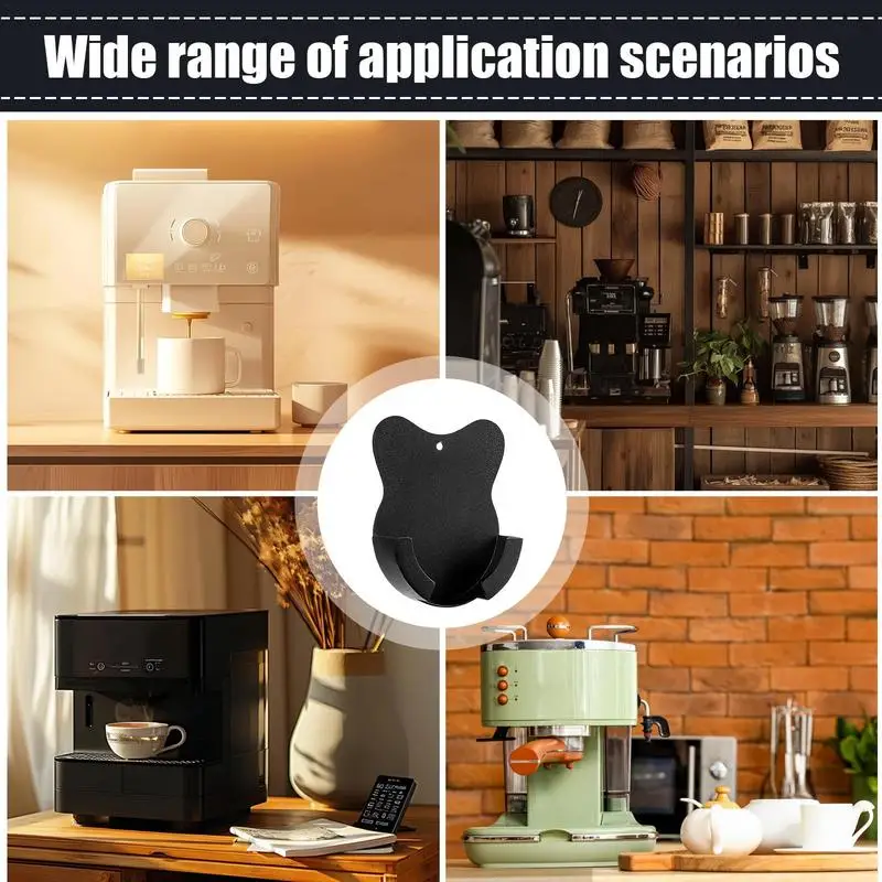 Portafiltro da parete Portafiltro da parete a forma di gatto Portafiltro da parete Nero Portafiltro per macchina da caffè Organizzatore di accessori per caffè