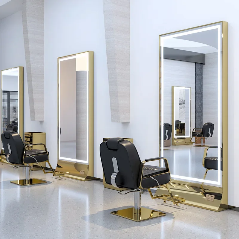 CXX hair salon dedicated hair salon mirror table Internet celebrity single and double mirror 4