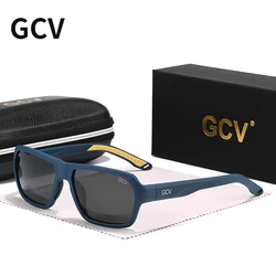 Gcv Marke profession elles Angeln Fahren Radfahren Sport brille polarisierte Sonnenbrille quadratisches Rechteck Männer Frauen Unisex tr90