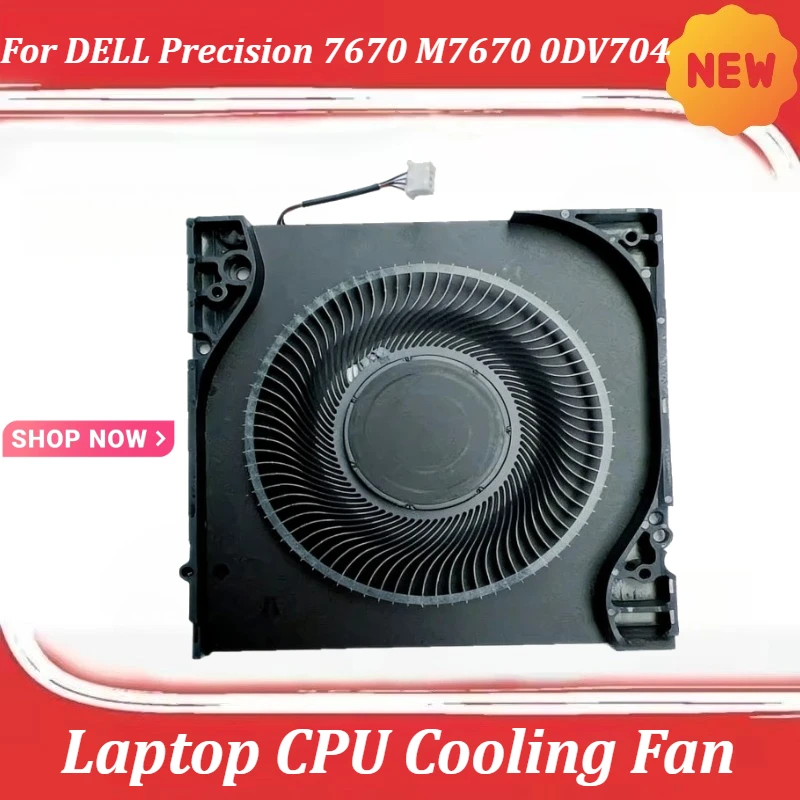 

Laptop CPU Cooling Fan For DELL Precision 7670 M7670 0DV704 0.42A