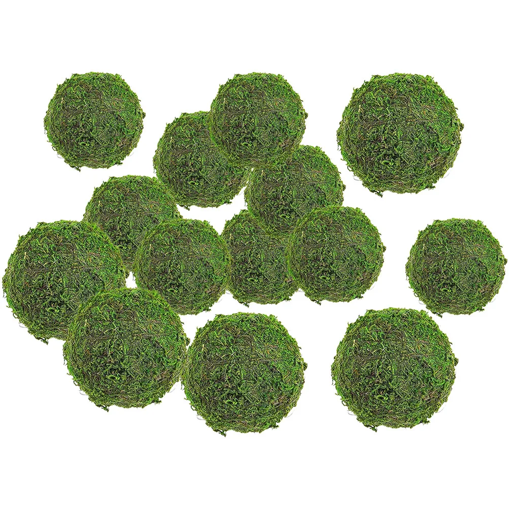 

14 Pcs 8CM5 6CM9 Simulated balls Decorative Filler for Vases Bowls Home Wedding Party nament Modern Style Artificial Green