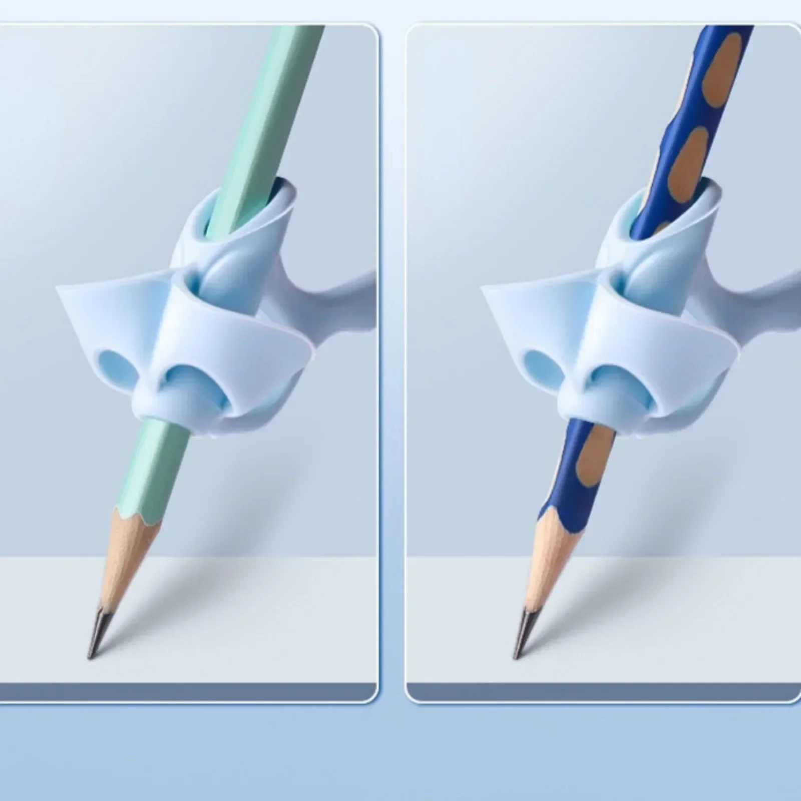 5 Fingers Silicone Pencil Pen Holder Children Writing Learning Tool Stationery Aid Grip Posture Correction Device 1Pcs Random