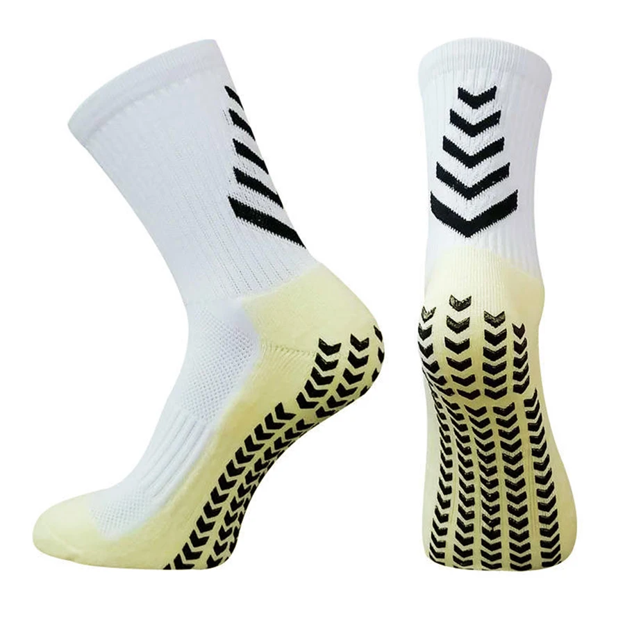 Calcetines de fútbol para hombre y mujer, medias antideslizantes, transpirables, suaves, para correr, baloncesto, ciclismo, 1 par