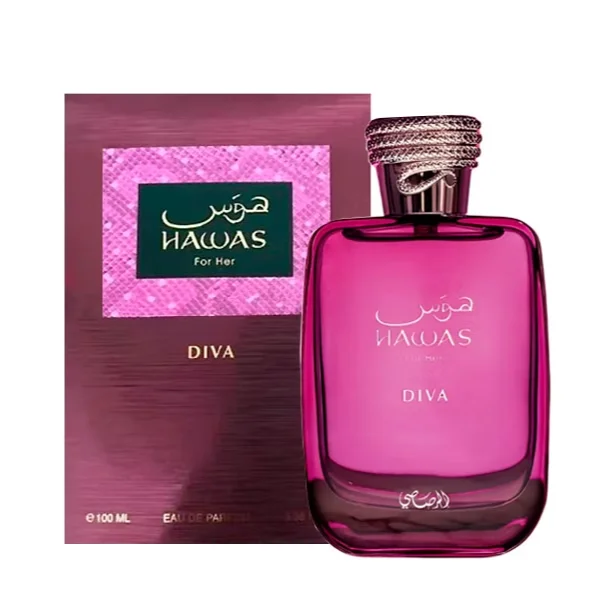 

Hawas Diva Eau de Parfum For Women 3.38 Fl Oz, Light and long-lasting fragrance