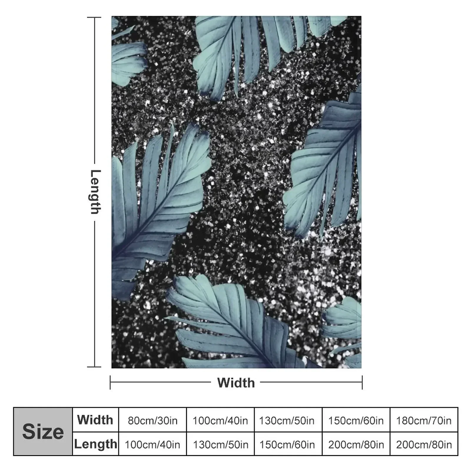 Banana Leaves Glitter Glam #5 (Faux Glitter) #shiny #tropical #decor #art Throw Blanket Summer Moving Luxury St Blankets