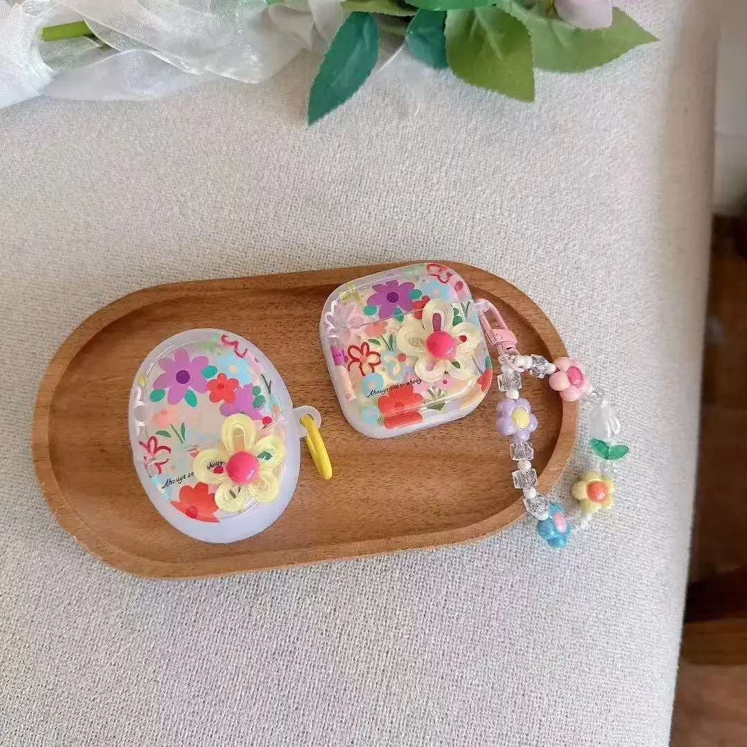 لهواوي Freebuds SE3 SE2 Freebuds Pro4 pro3 pro2 Pro 5i 6i 4i 3i 4e 4 5 6 FreeClip حقيبة سماعة الاذن لينة زهرة الغطاء الواقي #4