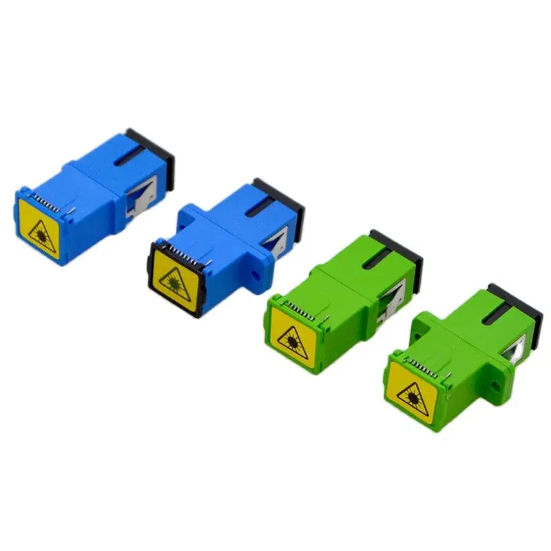 10pcs NEW Optic Fiber Adapter Connector SC Simplex Fiber Optic Adapter Coupler Flange With Dust Cover Factory Special Wholesale