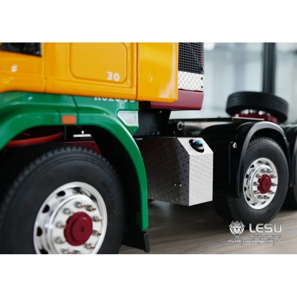 Symulowany zbiornik mocznika G-6138 ze stali nierdzewnej do modelu 1/14 Tamiya RC Lesu Scania Man Actros Romote Control Trailer Tipper