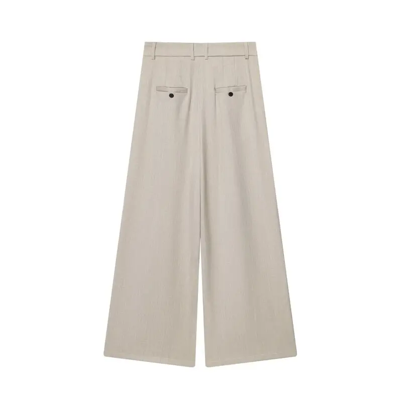 بنطلون نسائي فضفاض 2025 شتاء تصميم جديد l الخصر مطوي السراويل تنوعا سراويل تقليدية السيدات Faion #4