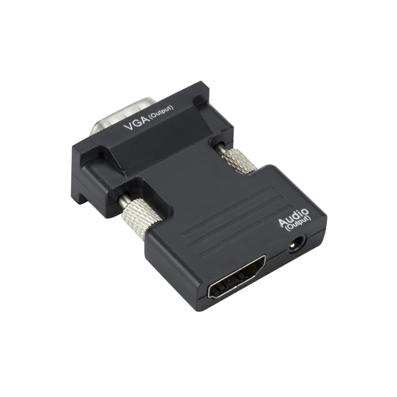 محول أنثى إلى VGA ذكر ، متوافق مع HDMI ، مع محول صوت ، مخرج إشارة 1080 بكسل ، للكمبيوتر الشخصي ، الكمبيوتر المحمول ، الشاشة ، جهاز العرض