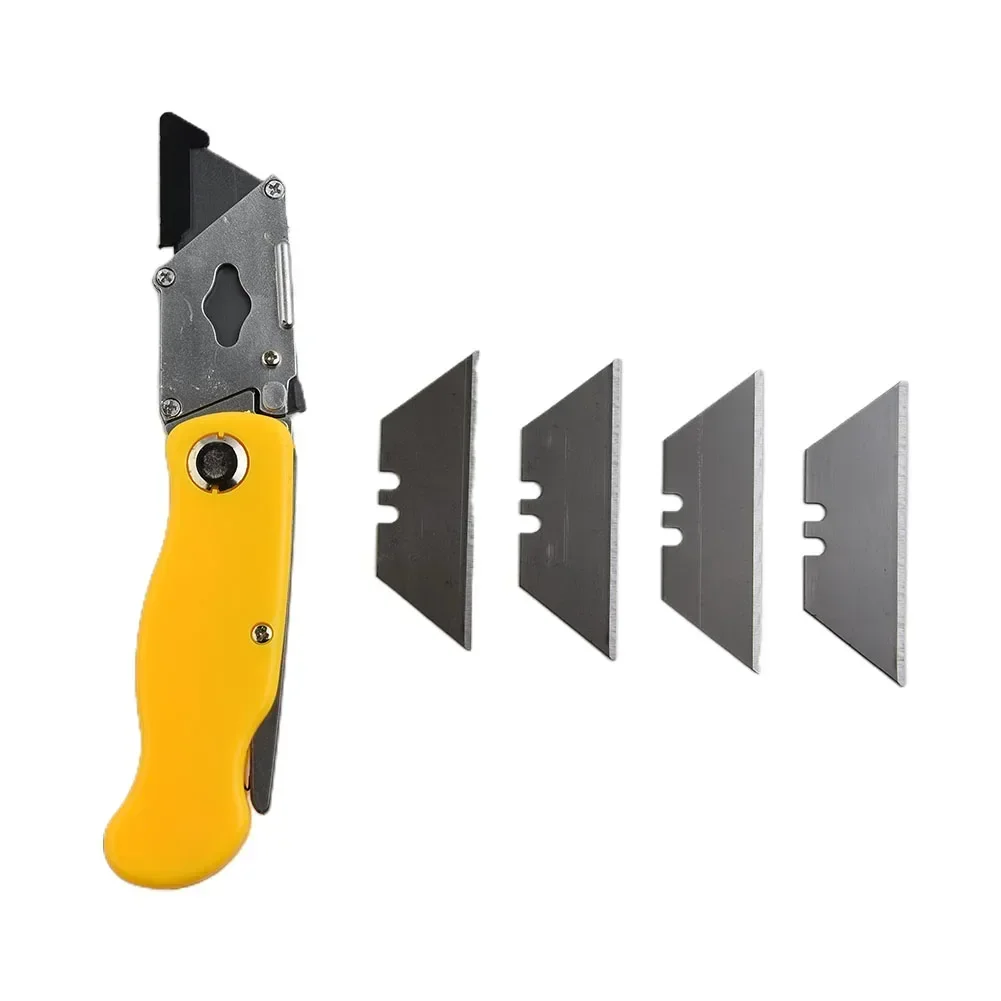 Carbon Steel Folding Utility Cutter Blade Acrylic Board Plastic Paper Cutting Tool Multifunctional Cutting Blade