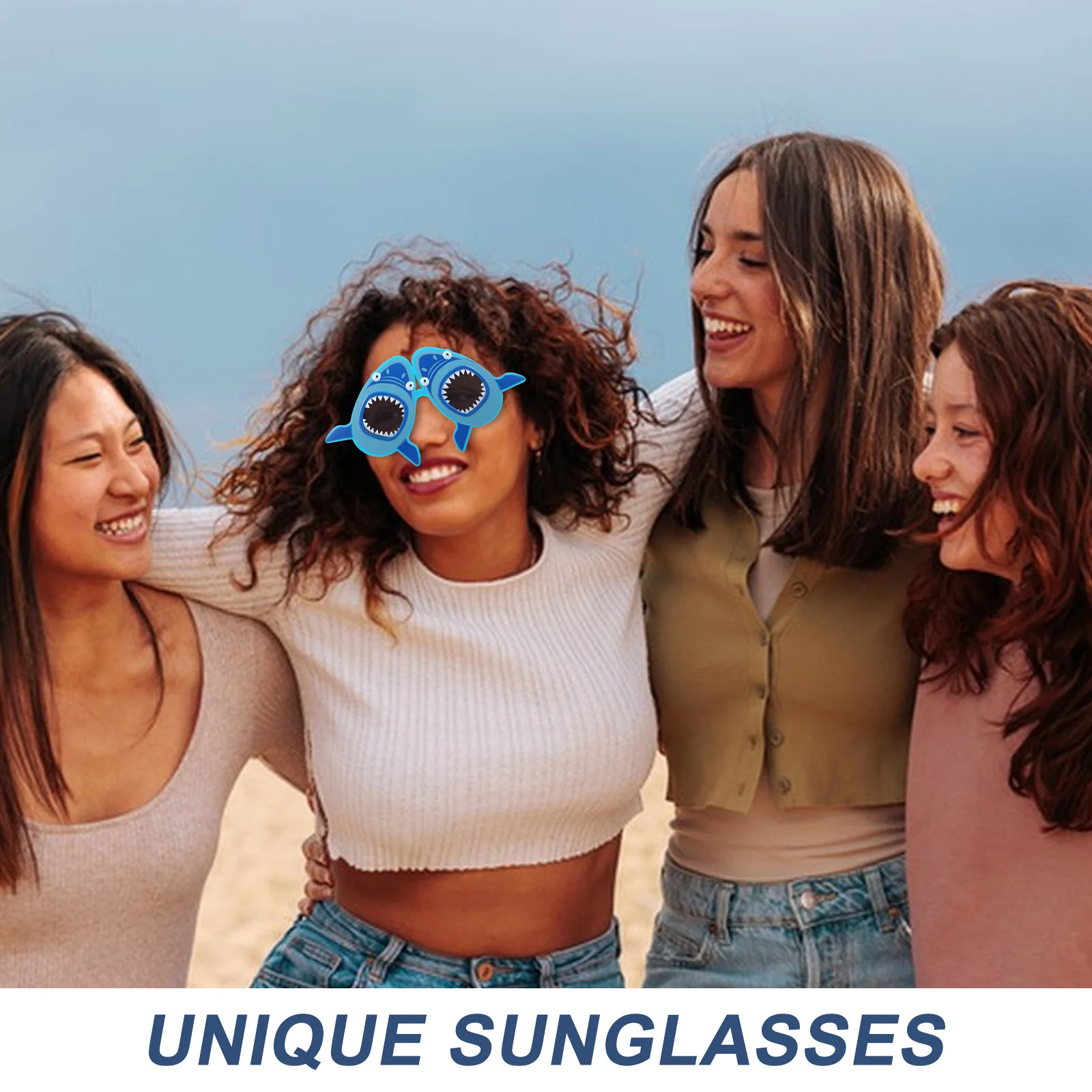 نظارات القرش المزخرفة، النظارات الشمسية الاستوائية، دعامة الصيف، إكسسوارات الحفلات المضحكة، مستلزمات الشاطئ، موضوع القرش الجديد للبالغين