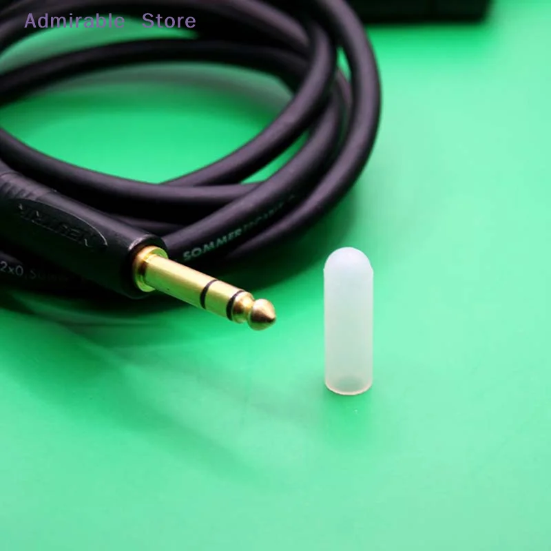 w1PC 6.35mm Headphone Plug Silicone Protective Cover Electronic Accessories Guitar Connection Cable Insert Silicone Cap