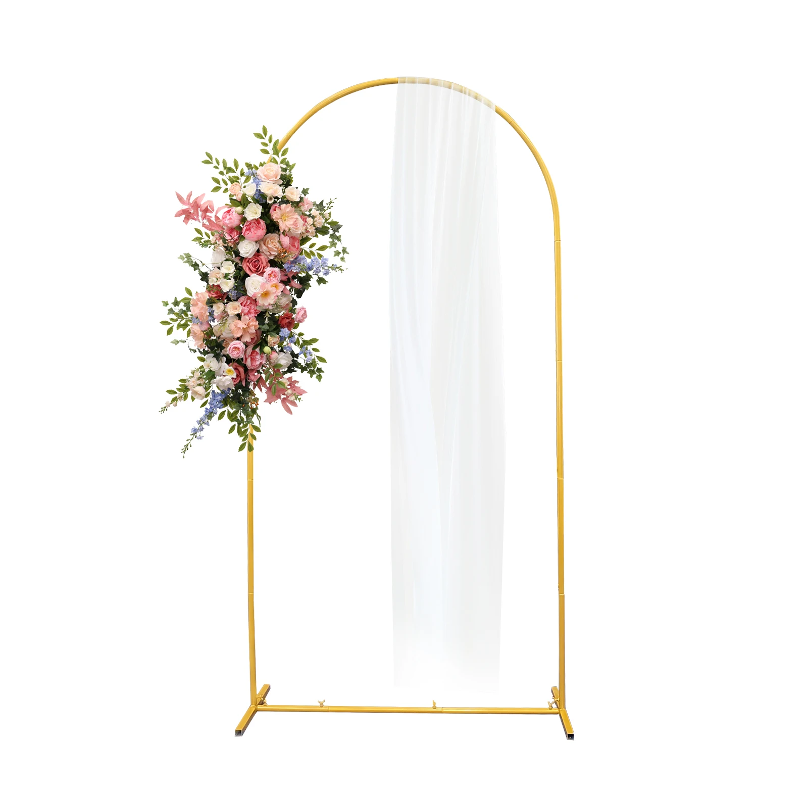 Metal Arch Backdrop Stand, Wedding Arch Backdrop Stand for Ceremony, Gold Wedding Balloon Arch Stand, Reusable Arch Frame Weddin