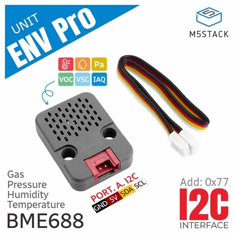 1PCS/LOT M5Stack ENV Pro BME688 Environmental temperature, humidity, air pressure, indoor air quality testing 100% New Original