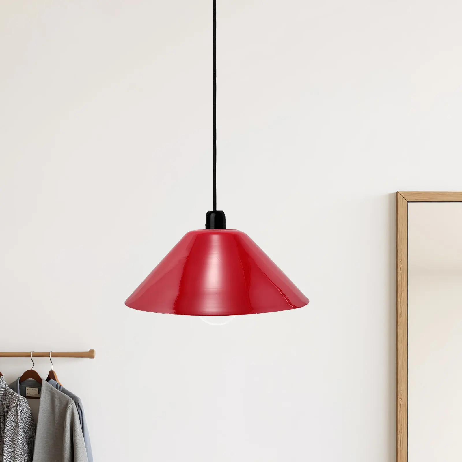 Red Glass Lampshade Vintage Bell Shape E27 Replacement Table Lamp Shade Soft Light Reading Desk Lamp Glass Cover Retro Banker