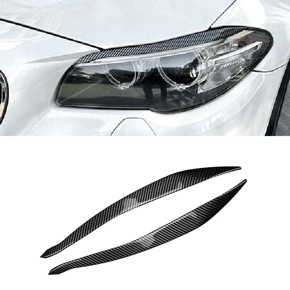 

Pair For BMW 5 Series F10 F11 2015 2016 2017 (After June 2015) Car Front Headlight Eyelid Covers Left and Right decorative