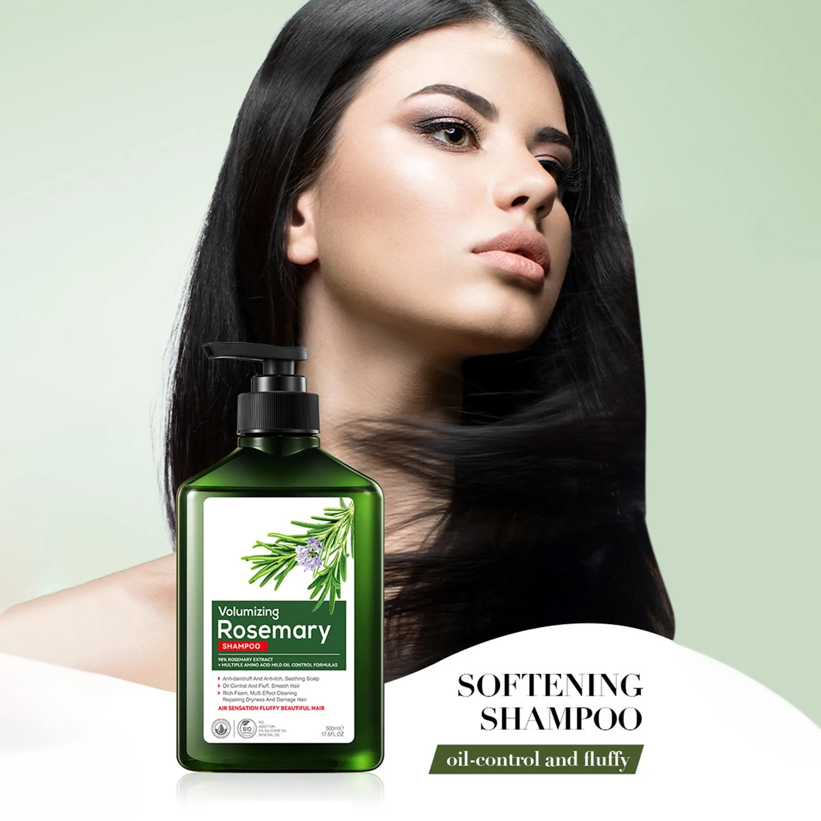 500ml Sadoer Shampoo Rosemary Dandruff And Oil Control Fluffy And Smooth Shampoo Hair Care Hair Cream Women