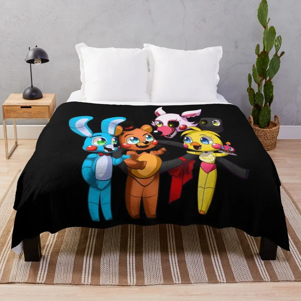 

Chibi Five Night's at Freddy's Throw Blanket Comforter Flannels Fluffys Large Loose Blankets