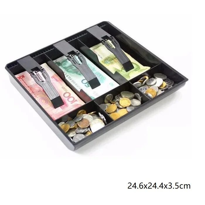 صندوق تسجيل نقود بلاستيكي صلب ، درج نقود ، صينية نقود ، حافظة عداد نقود ، مجموعة جديدة