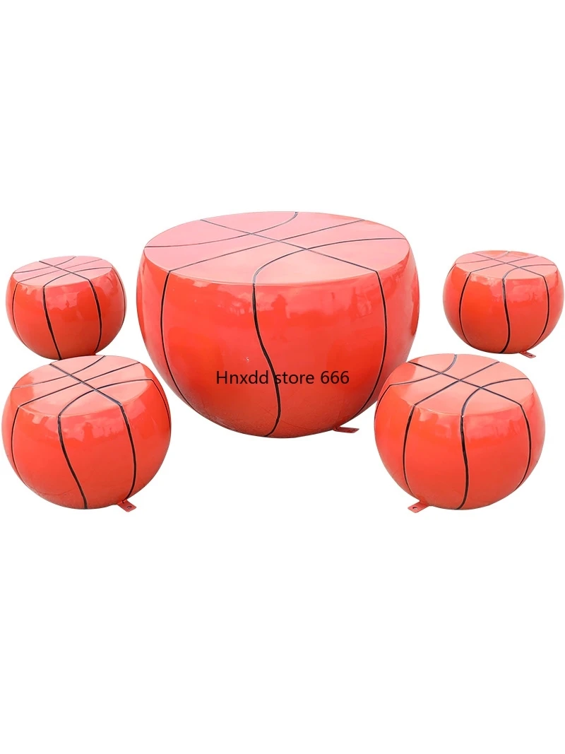 Basketball Modeling Seat Modern Creative Seat Fiberglass Sculpture